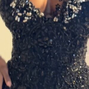 Elegant Black Sequin Dress